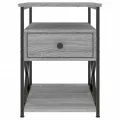 Table de chevet sonoma gris 40x42x55 cm bois d'ingénierie