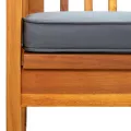 Banc de jardin avec coussin 147 cm Bois d'acacia massif