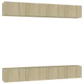 Meubles TV 4 pcs Chêne sonoma 100x30x30 cm Aggloméré