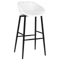 Chaises de bar lot de 2 blanc