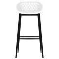 Chaises de bar lot de 2 blanc