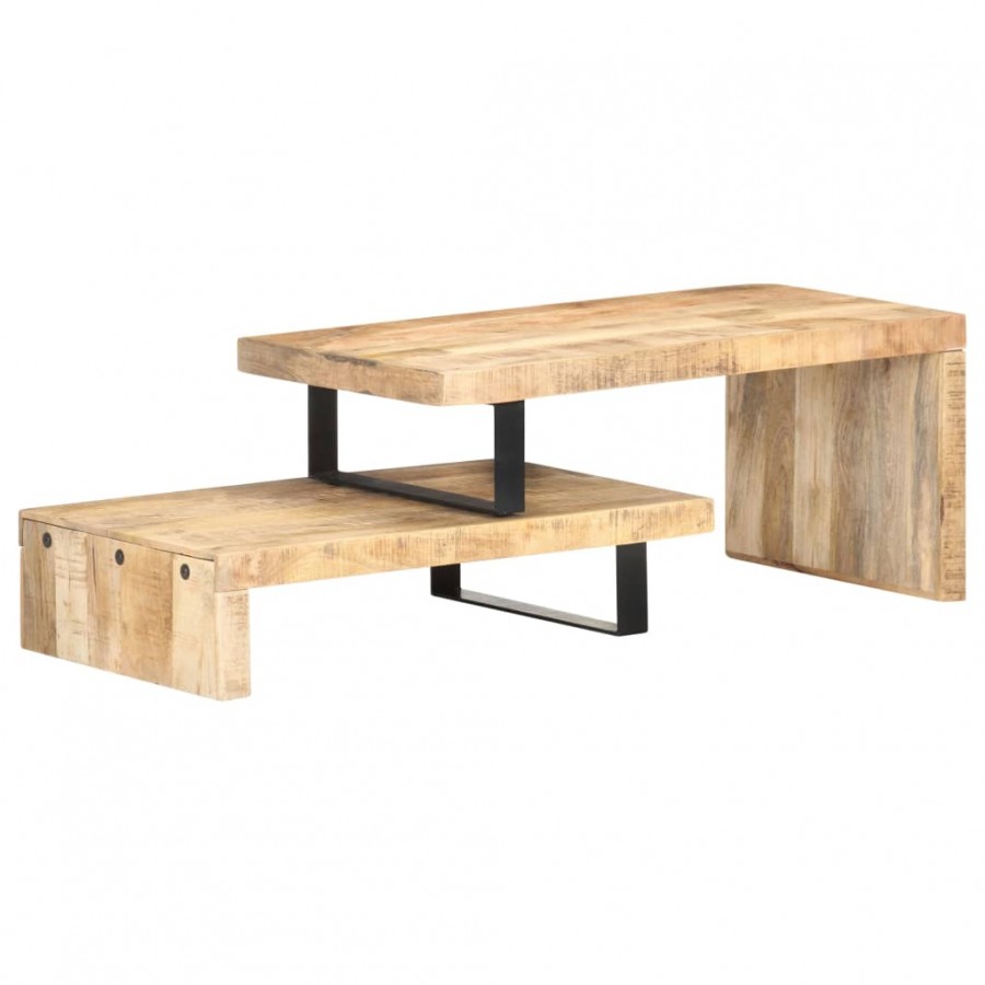 Ensemble de table basse 2 pcs Bois de manguier massif