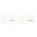 Tables de chevet murales 2 pcs blanc 35x35x20 cm