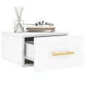 Tables de chevet murales 2 pcs blanc 35x35x20 cm