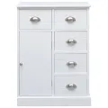 Buffet avec 10 tiroirs Blanc 113x30x79 cm Bois