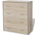 Buffet avec 4 tiroirs 60 x 30,5 x 71 cm Couleur de chêne