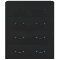 Buffet avec 4 tiroirs 60x30,5x71 cm Noir