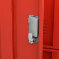 Armoire à casiers Gris clair et rouge 90x45x92,5 cm Acier