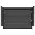 Armoire à miroir de salle de bain 80x15x60 cm MDF anthracite