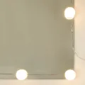Armoire à miroir avec LED Blanc brillant 76x15x55 cm