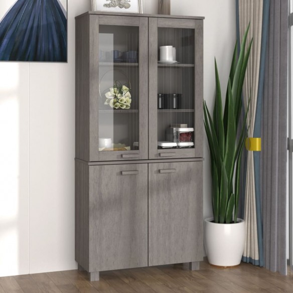 Buffet HAMAR Bois massif de pin Gris clair