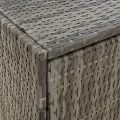 Armoire de rangement jardin Gris 100x55,5x80 cm Résine tressée