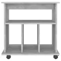 Armoire à roulettes Gris béton 60x45x60 cm Aggloméré