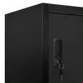 Armoire à casiers Noir 90x45x180 cm Acier
