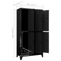 Armoire à casiers Noir 90x45x180 cm Acier