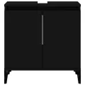 Meuble d'évier noir 58x33x60 cm bois d'ingénierie