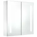 Armoire de salle de bain à miroir LED 60x14x62 cm