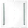 Armoire de salle de bain à miroir LED 60x14x62 cm