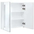 Armoire de salle de bain à miroir LED 60x14x62 cm