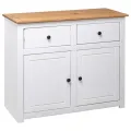 Buffet Blanc 93x40x80 cm Pin Gamme Panama
