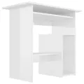 Bureau Blanc brillant 80 x 45 x 74 cm Aggloméré