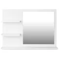 Miroir de salle de bain Blanc 60x10,5x45 cm Aggloméré