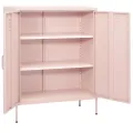 Armoire de rangement Rose 80x35x101,5 cm Acier