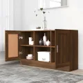 Buffet Chêne marron 120x30,5x70 cm Bois d'ingénierie