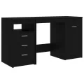 Bureau Noir 140x50x76 cm Aggloméré