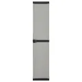 Armoire de rangement de jardin 3 étagères Gris/noir 34x40x168cm