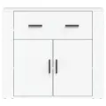Buffet Blanc 80x33x70 cm Bois d'ingénierie