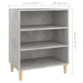Buffet Gris béton 57x35x70 cm Aggloméré