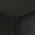 Buffet noir 55x30x77 cm bois massif de manguier et fer