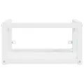 Cadre de lavabo de salle de bain mural Blanc 59x38x31 cm Fer