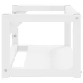 Cadre de lavabo de salle de bain mural Blanc 59x38x31 cm Fer