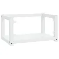 Cadre de lavabo de salle de bain mural Blanc 59x38x31 cm Fer