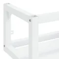 Cadre de lavabo de salle de bain mural Blanc 59x38x31 cm Fer