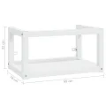 Cadre de lavabo de salle de bain mural Blanc 59x38x31 cm Fer