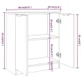 Buffets 3 pcs Noir Bois d'ingénierie