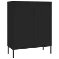 Armoire à tiroirs Noir 80x35x101,5 cm Acier