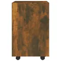 Armoire appoint à roues Chêne fumé 33x38x60cm Bois d'ingénierie