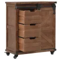 Armoire de rangement Bois de sapin massif 64x33,5x75 cm Marron