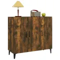 Buffet chêne fumé 90x34x80 cm bois d'ingénierie