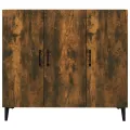 Buffet chêne fumé 90x34x80 cm bois d'ingénierie