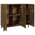Buffet chêne fumé 90x34x80 cm bois d'ingénierie
