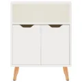 Buffet blanc brillant 60x30x72 cm bois d'ingénierie