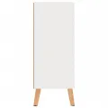 Buffet blanc brillant 60x30x72 cm bois d'ingénierie