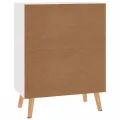 Buffet blanc brillant 60x30x72 cm bois d'ingénierie