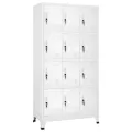 Armoire à casier avec 12 compartiments 90x45x180 cm
