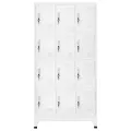 Armoire à casier avec 12 compartiments 90x45x180 cm